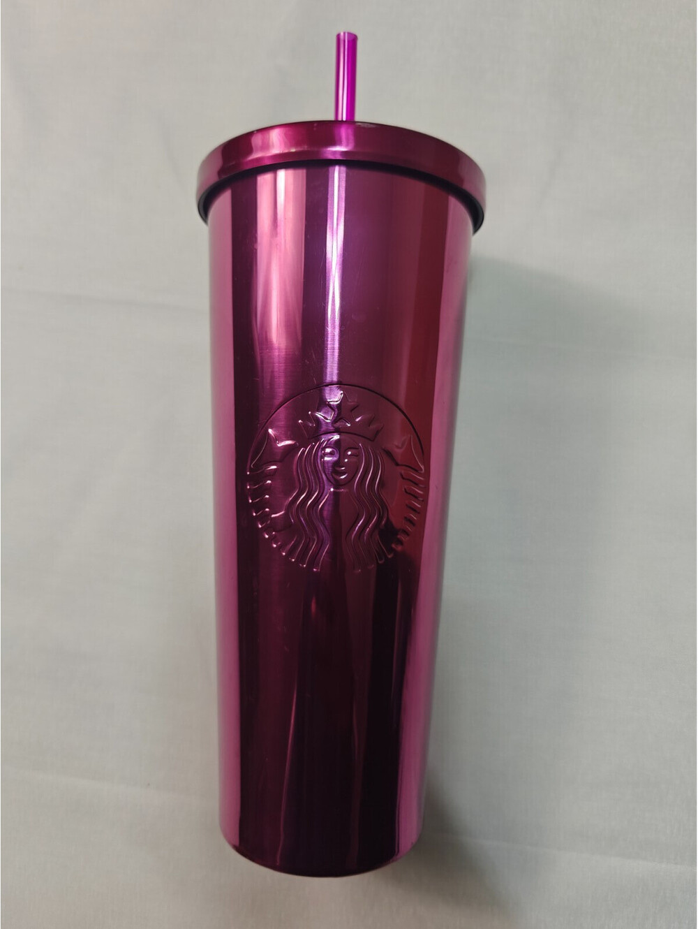 Starbucks Metallic Berry Pink 24 oz tumbler 2016